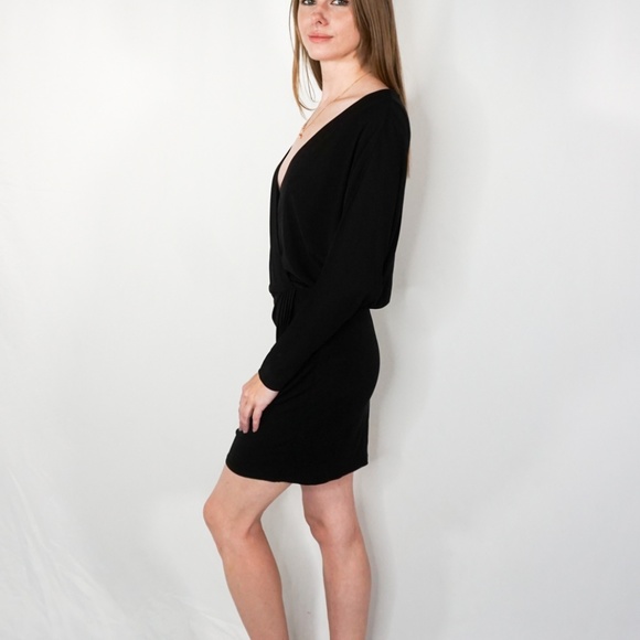 HAUTE HIPPIE Long Sleeve Black Mini Dress - Picture 4 of 8